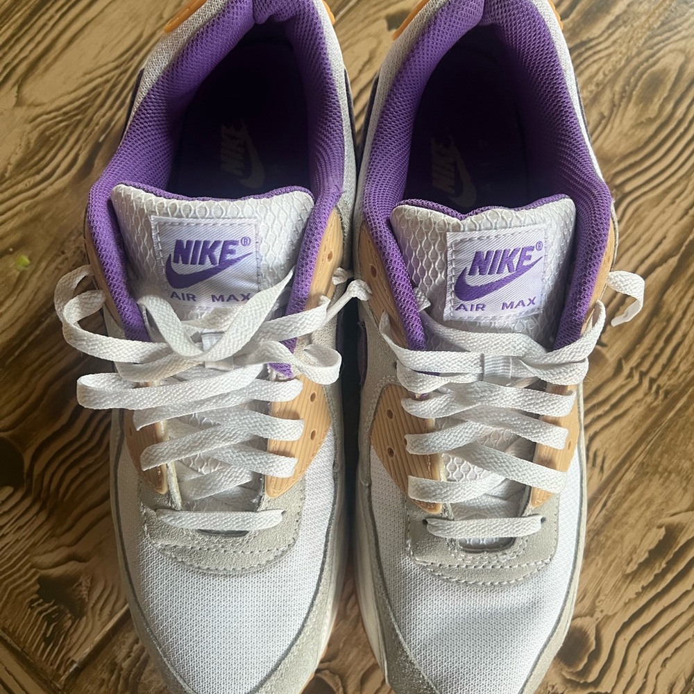 Nike Air Max Sneakers - White, Purple, Tan - Picture 5 of 6